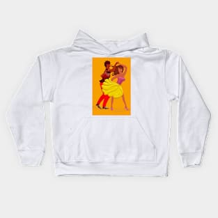 Cuban salsa dancers - Paper cut art Kids Hoodie